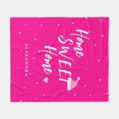 Kerstthuis zoete kerstman — aangepaste naam fleece deken (Voorkant (Horizontaal))