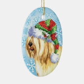 KerstTibetaanse Terrier Keramisch Ornament (Rechts)