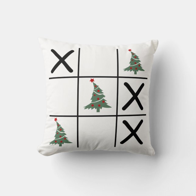 kersttic Tac Toe Kussen (Voorkant)