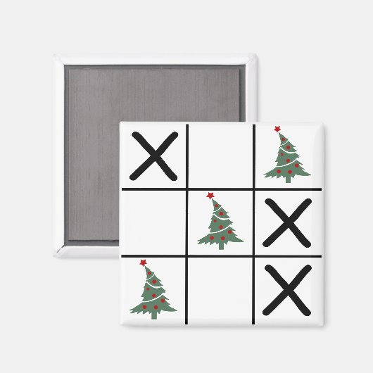 kersttic Tac Toe Magneet (Voorkant / Achterkant)