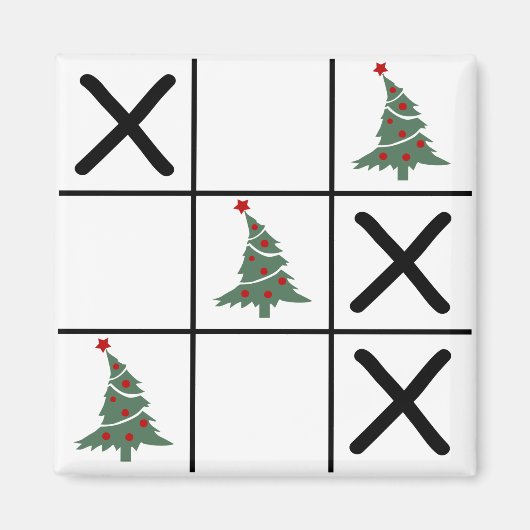 kersttic Tac Toe Magneet (Voorkant)