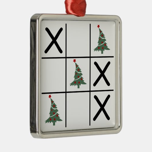 kersttic Tac Toe Metalen Ornament (Rechts)