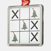 kersttic Tac Toe Metalen Ornament (Links)