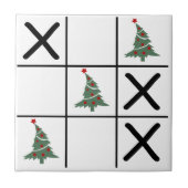 kersttic Tac Toe Tegeltje (Voorkant)