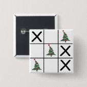 kersttic Tac Toe Vierkante Button 5,1 Cm (Voorkant /achterkant)