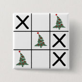 kersttic Tac Toe Vierkante Button 5,1 Cm (Voorkant)