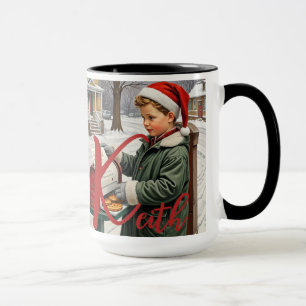 Kersttijd Alfabet Mok