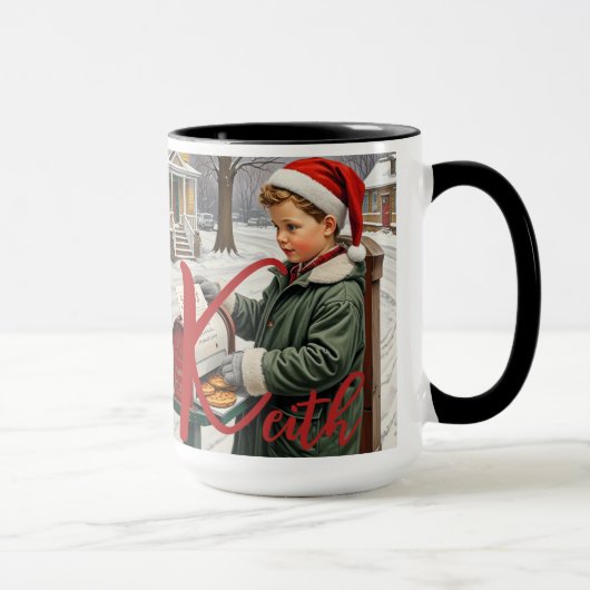 Kersttijd Alfabet Mok (Rechts)