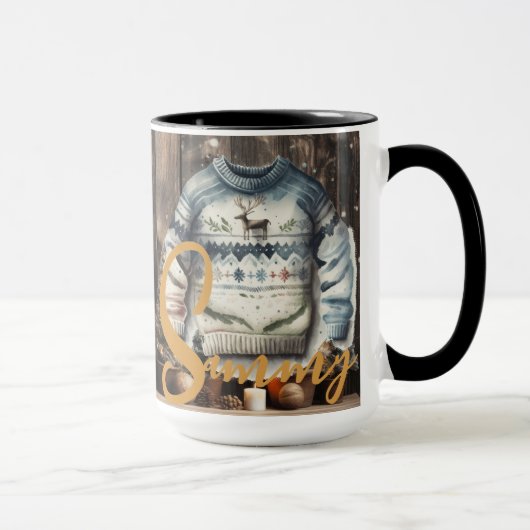 Kersttijd Alfabet Mok (Rechts)