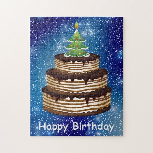 Kersttijd Birthday Puzzle Legpuzzel (Verticaal)