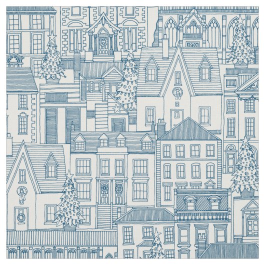 kersttijd blauwe parel stof (Swatch)