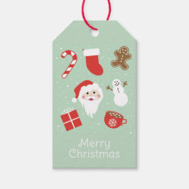 Kersttijd cadeaulabel