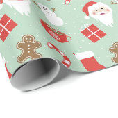 Kersttijd cadeaupapier (Rol Hoek)