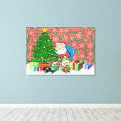 Kersttijd Canvas Afdruk (Insitu (Houten vloer))