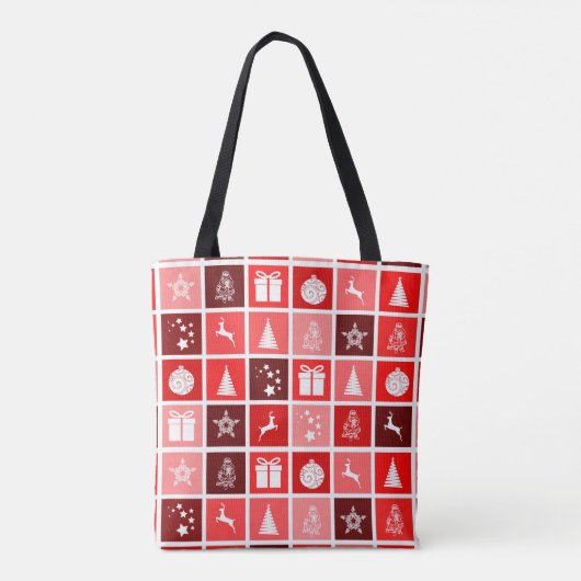 kersttijd canvas tas (Achterkant)