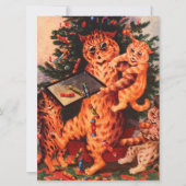 Kersttijd Catland Louis Wain Flat Card (Voorkant)