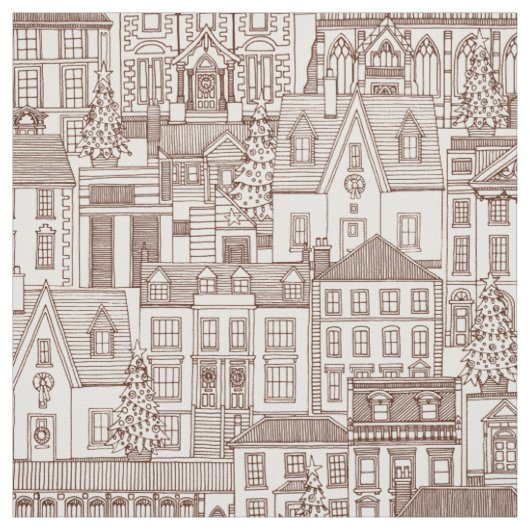 kersttijd donkerbruine parel stof (Swatch)