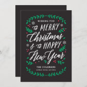 Kersttijd EDITABLE COLOR Holidcard Feestdagenkaart (Voorkant / Achterkant)