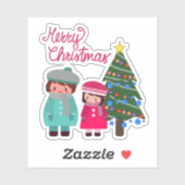 Kersttijd, enkele sticker (Vel)