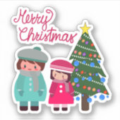 Kersttijd, enkele sticker (Voorkant)