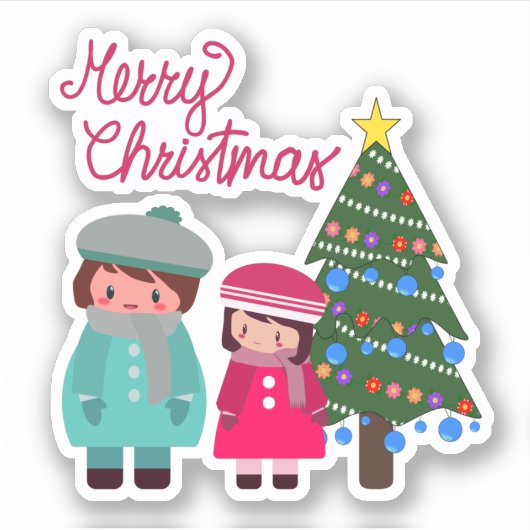 Kersttijd, enkele sticker (Voorkant)