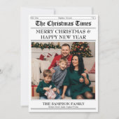 Kersttijd Familie Foto Nieuwsbrief Feestdagenkaart (Voorkant)