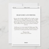 Kersttijd Familie Foto Nieuwsbrief Feestdagenkaart (Achterkant)