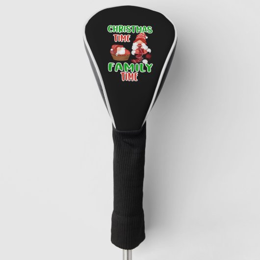 Kersttijd Familie tijd, Kerstmis familie ontwerp Golfheadcover (Voorkant)