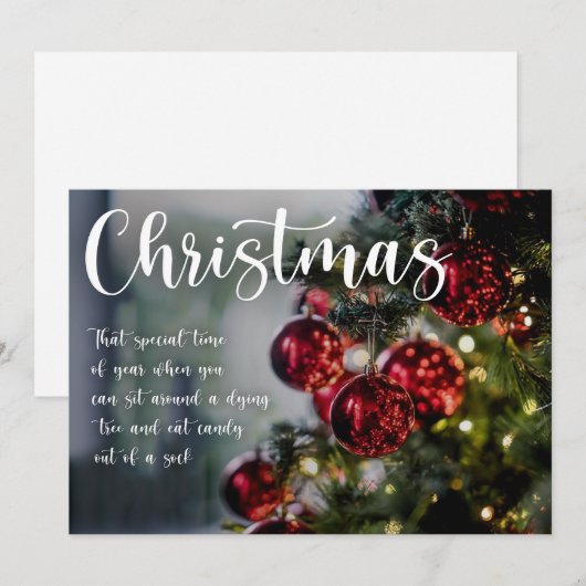 Kersttijd Feestdagenkaart (Voorkant / Achterkant)