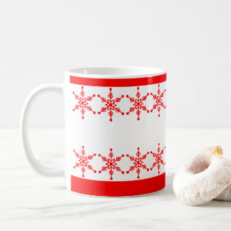 Kersttijd Feestelijke Sneeuwvlok Mok. Koffiemok