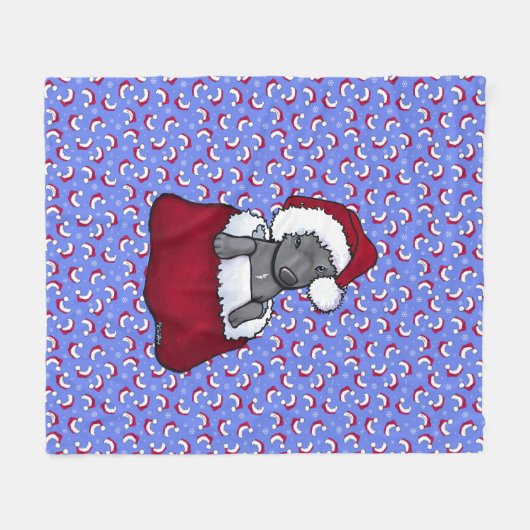 Kersttijd Fleece Blanket Deken (Voorkant (Horizontaal))