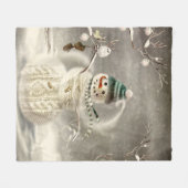 Kersttijd Fleece Deken (Voorkant (Horizontaal))