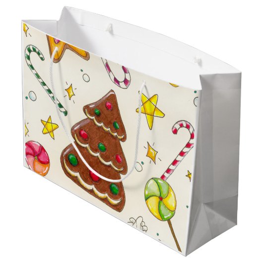 Kersttijd Groot Cadeauzakje (Achterkant Gekanteld)