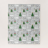 Kersttijd in de stad Persoonlijke hand-Drawn Legpuzzel (Verticaal)