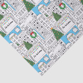 Kersttijd in de stad Persoonlijke hand-Drawn Tissuepapier (Detail)