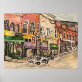 "Kersttijd in het centrum van Willoughby" Poster (Voorkant)