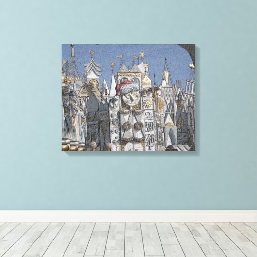 Kersttijd in het Park Canvas Afdruk (Insitu (Houten vloer))