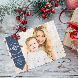 Kersttijd indigo blauwe prettige feestdagen foto feestdagenkaart