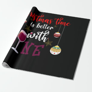 Kersttijd is beter met wijn cadeaupapier