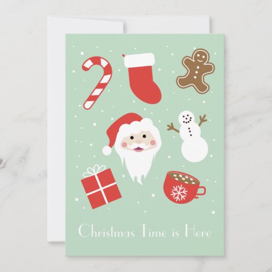 Kersttijd is hier feestdagenkaart (Voorkant)