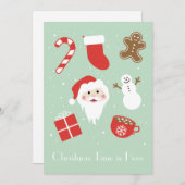 Kersttijd is hier feestdagenkaart (Voorkant / Achterkant)