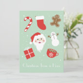 Kersttijd is hier feestdagenkaart (Staand voorkant)