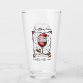 Kersttijd is leuker met wijn glas (Achterkant)