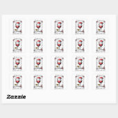 Kersttijd is leuker met wijn vierkante sticker (Vel)