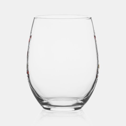 Kersttijd is leuker met wijn  wijnglas zonder voet (Rechts)