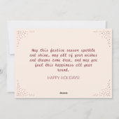 Kersttijd ivoor prettige feestdagen foto feestdagenkaart (Achterkant)