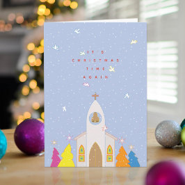Kersttijd Kerk Kerstkaart Feestdagen Kaart
