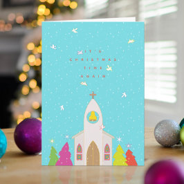 Kersttijd Kerk Kerstkaart Feestdagen Kaart
