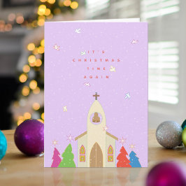 Kersttijd Kerk Kerstkaart Feestdagen Kaart