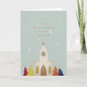 Kersttijd Kerk Kerstkaart Feestdagen Kaart (Voorkant)
